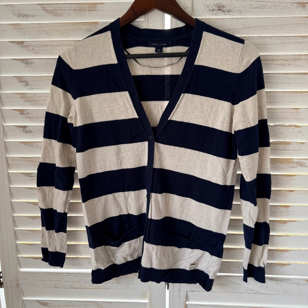Tommy Hilfiger | Button Down Striped Cardigan Sweater